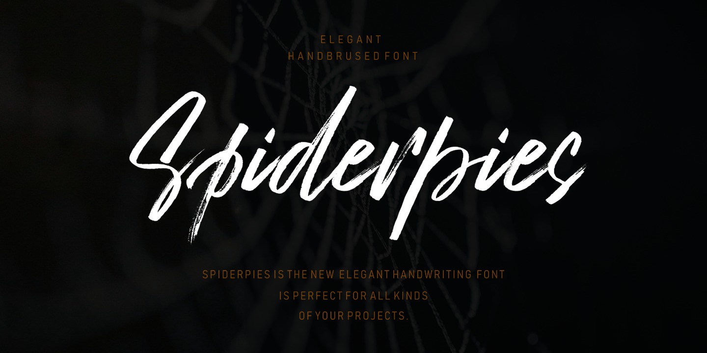 Пример шрифта Spiderpies